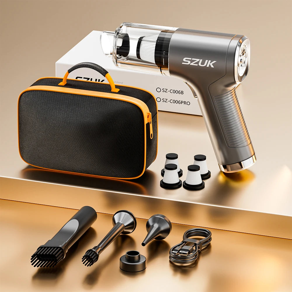 Aspirador Portátil SZUK 780000PA - Para Carro e Casa, Função de Sopro e Aspiração Aspirador Portátil SZUK 780000PA - Para Carro e Casa, Função de Sopro e Aspiração